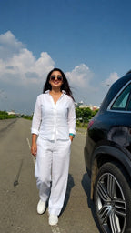 Old Money Women Linen Co-ord Set