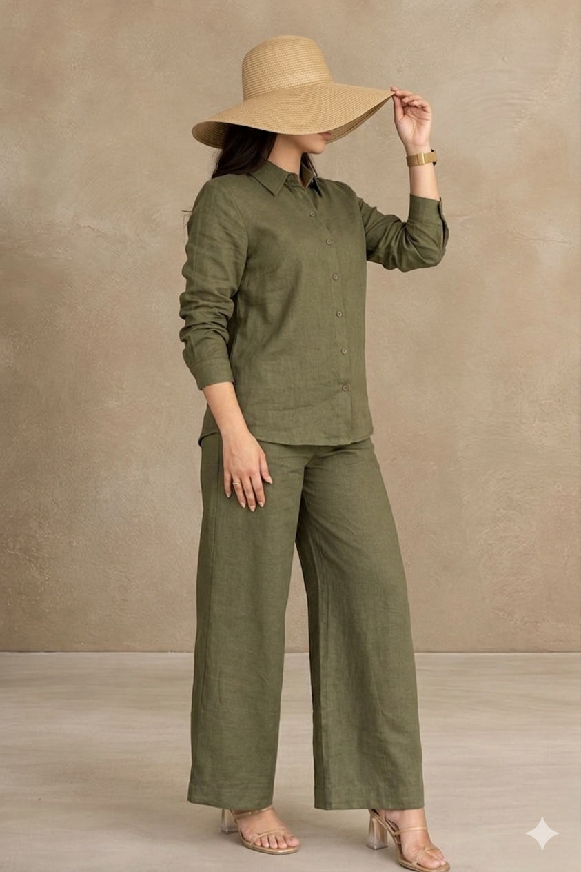 The Rare Women Linen Co-ord Set