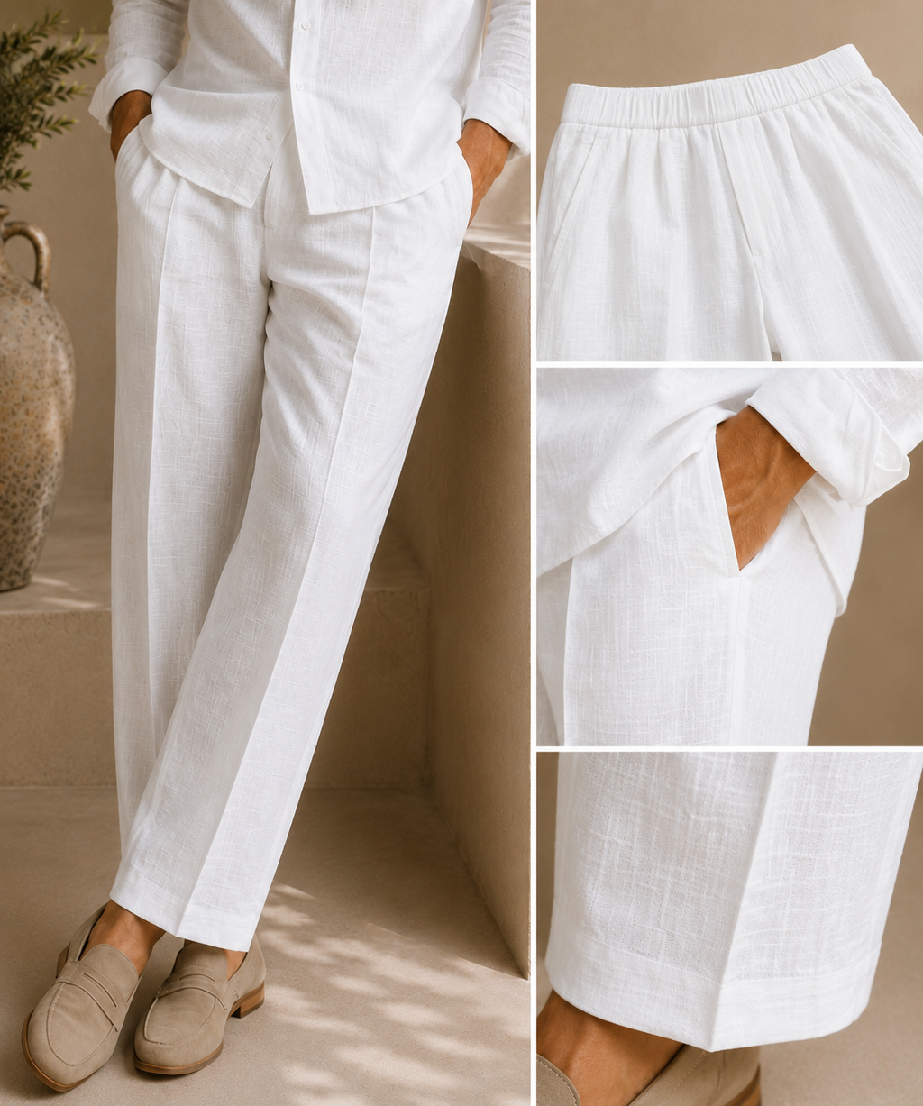 Prime Emborders Men Linen Pair
