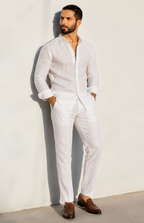 Classic Top & Bottom Set Of Linen, Luxury And Style