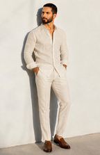 Classic Top & Bottom Set Of Linen, Luxury And Style