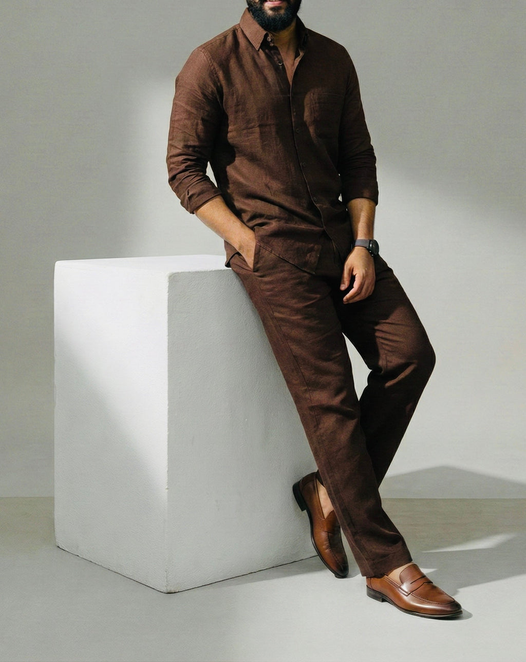 MonoWave Top & Bottom Set Of Linen, Luxury And Style